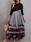 V Neck Graphic Loosen Dresses