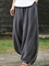 Casual Household Daily Vintage Loosen Plain Pants