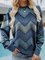 Casual Crew Neck Abstract Sweatshirt