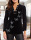 Elegant Butterfly V Neck Shirts & Tops
