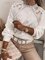Plain Lace Regular Fit Crew Neck Sweater