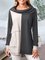Color Block Loosen Casual Shirts & Tops(accessory not included)
