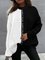 Color Block Off Shoulder Loosen Sweater
