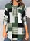 Geometric Casual Cowl Neck Shirts & Tops