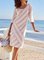 Loosen Geometric Long Sleeve Vacation Dress