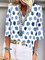Casual Geometric Regular Fit Short Sleeve Tops