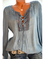 Plain Casual V Neck Regular Fit Tops