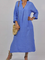 Loose Plain V Neck Casual Dresses