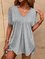 Casual V Neck Fit Plain Short sleeve T-Shirt