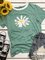 Summer Printed Short Sleeve Crew Neck Top