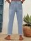 Women Denim Floral Casual Pants With Pockets
