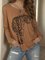 Casual Animal Tiger Pattern Long Sleeve Top