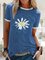 Summer Printed Short Sleeve Crew Neck Top
