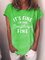 I Am Fine Summer Tops Short Sleeve Tee