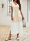 V Neck Cotton Casual Color-Block Dresses