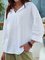 Long Sleeve Linen Shawl Collar Shirts & Tops