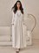 Cotton Plain Crew Neck Long Sleeve Dresses