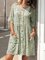 V Neck Short Sleeve Floral Casual Dresses