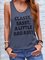 Sleeveless Letter Ripped Shirts & Tops