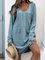 Cotton-Blend Woven Long Sleeve Casual Dresses