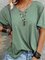 Cotton Holiday Short Sleeve V Neck Shirts & Tops