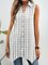 Shirt Collar Cotton Sleeveless Holiday Shirts & Tops