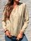 3/4 Sleeve Abstract Polyester Cotton Shirts & Tops