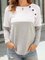 Crew Neck Cotton Long Sleeve Top