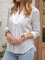 Blue 3/4 Sleeve Embellished Shift Shirt