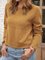 Yellow Cotton Crew Neck Long Sleeve Sweater