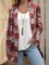Red Casual Cotton-Blend Shirts & Tops