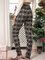 Vintage Knitted Reverse Side With Fleece Leggings Pants