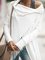 Long Sleeve Asymmetrical Fringed Ruched Blouse