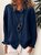 Women Solid Color Long Sleeve Irregular Single-breasted Cotton Linen Shirt Blouse