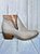 Retro Distressed Polished Color Zipper Thick Heel Pointed Ankle Boots