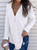 Long sleeve V-neck zipper basic solid color top women's sweater