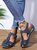 Three-dimensional Flowers Hollow Straps Toe Wedge Sandals