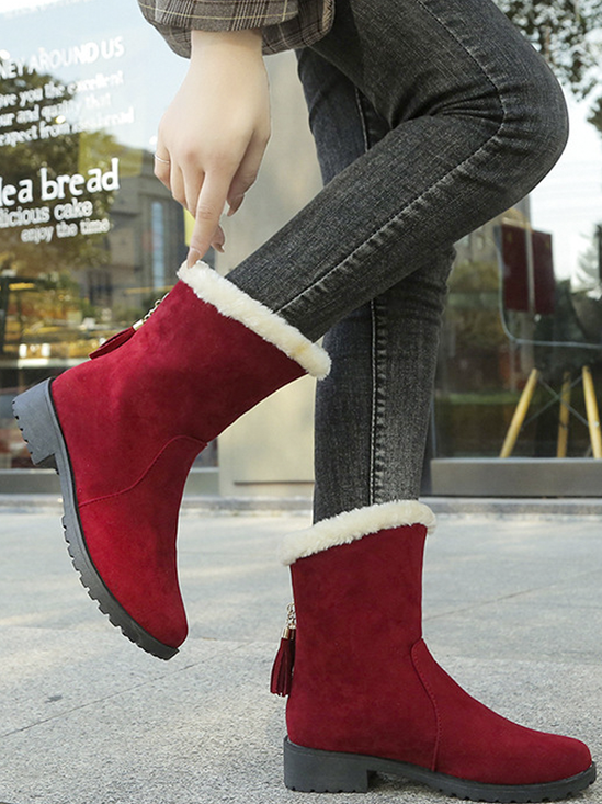 Plain Casual Warmth Boots