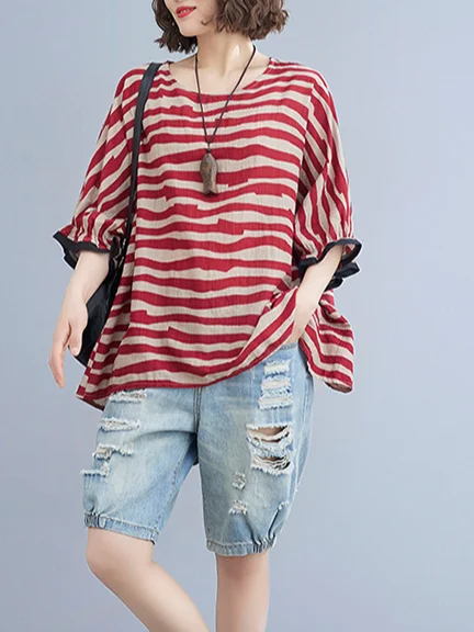 Striped Casual Loose Shirt