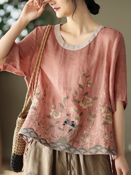 Loose Floral Casual Blouse