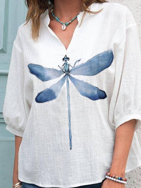 Dragonfly Linen Blouse