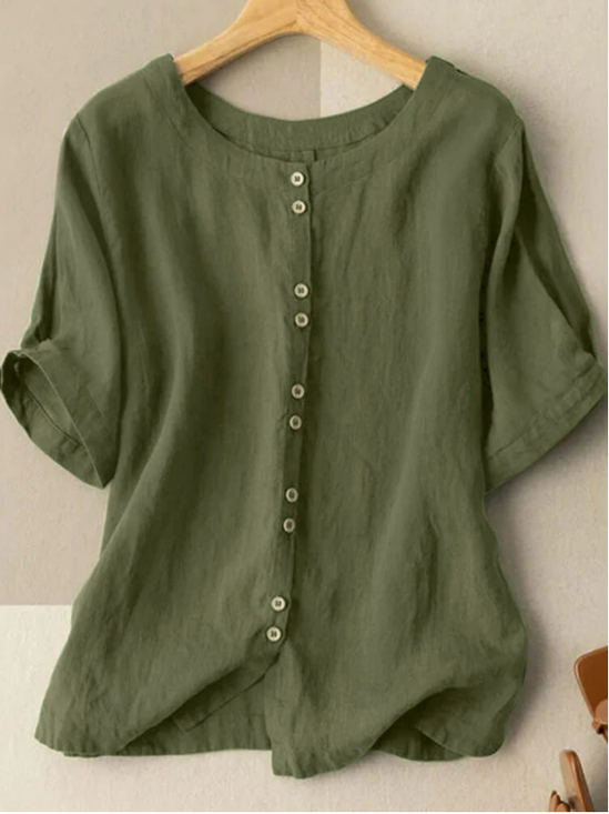 Cotton Casual Loose Blouse