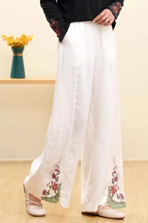Loose Floral Casual Pants