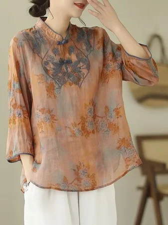 Casual Embroidery Patterns Blouse