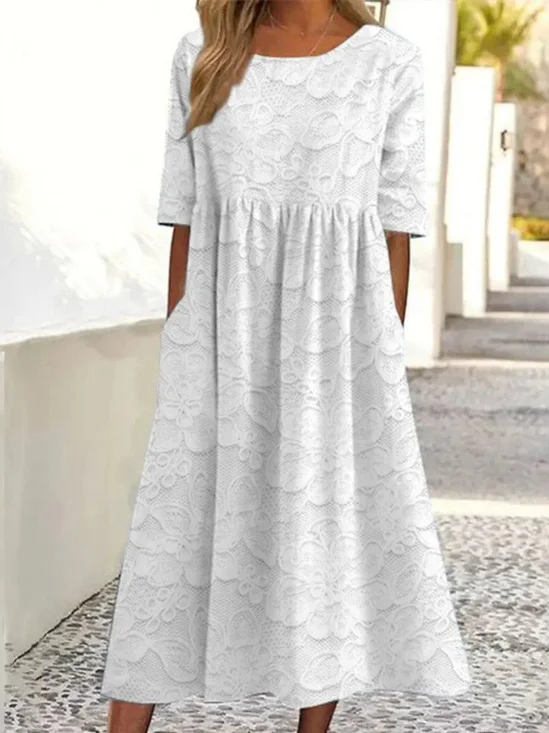 Vacation Floral Dress With No
