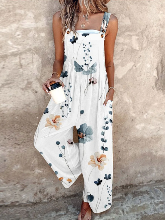 Cotton And Linen Vacation Jumpsuit