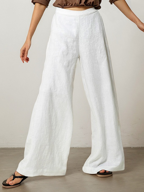 Casual Straight linen-cotton Pants