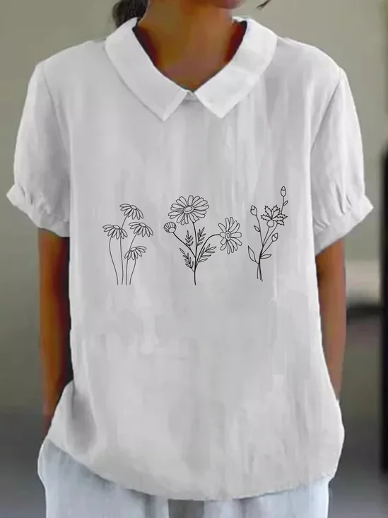 Cotton Elegant Loose Blouse
