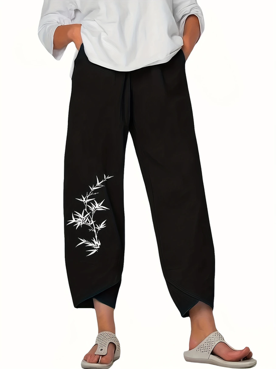 Women's Floral Spring Print Casual Pants