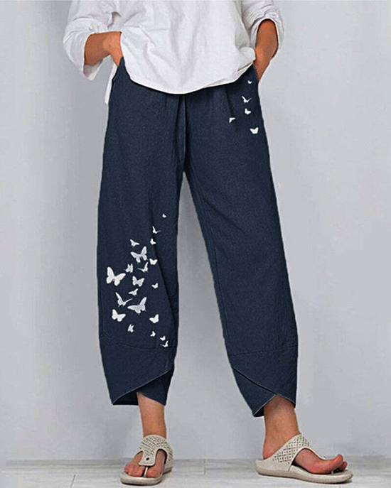 Women's Floral Print Casual Pants